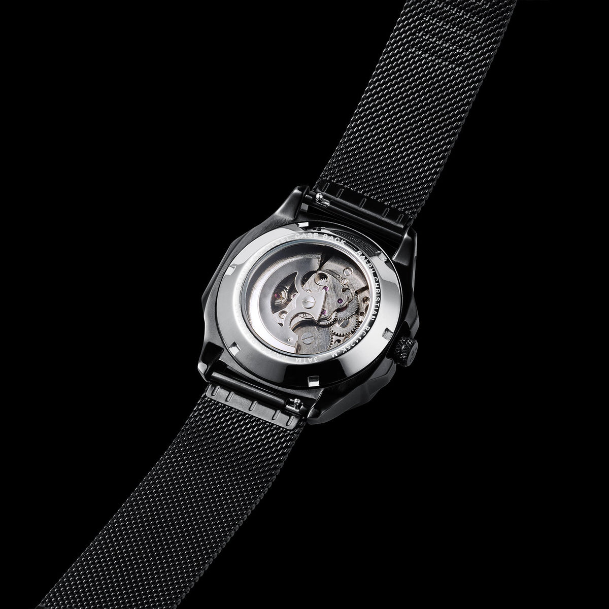 The Avalon Black + Black Mesh Strap