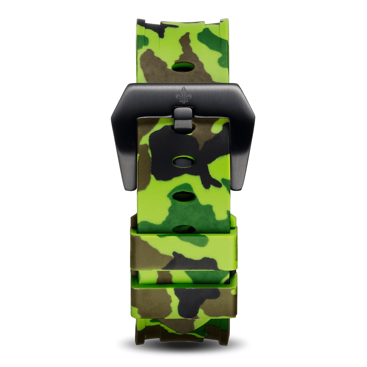 Green Camo Strap With Black Buckle, Ralph Christian watch strap