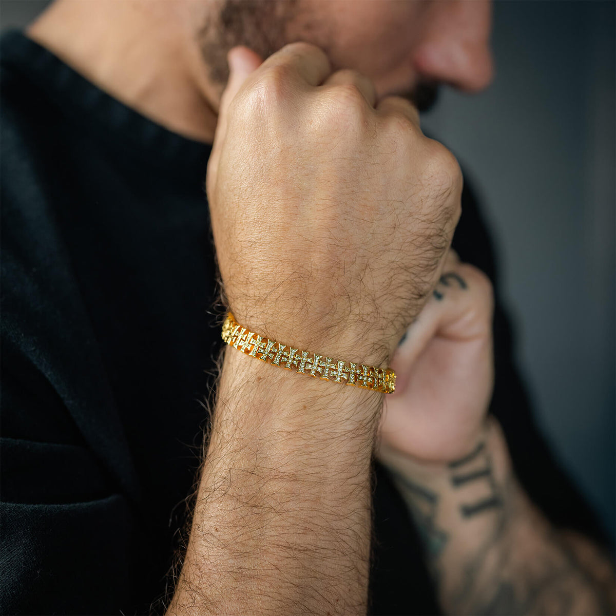 The Iced Creed Bracelet - Gold