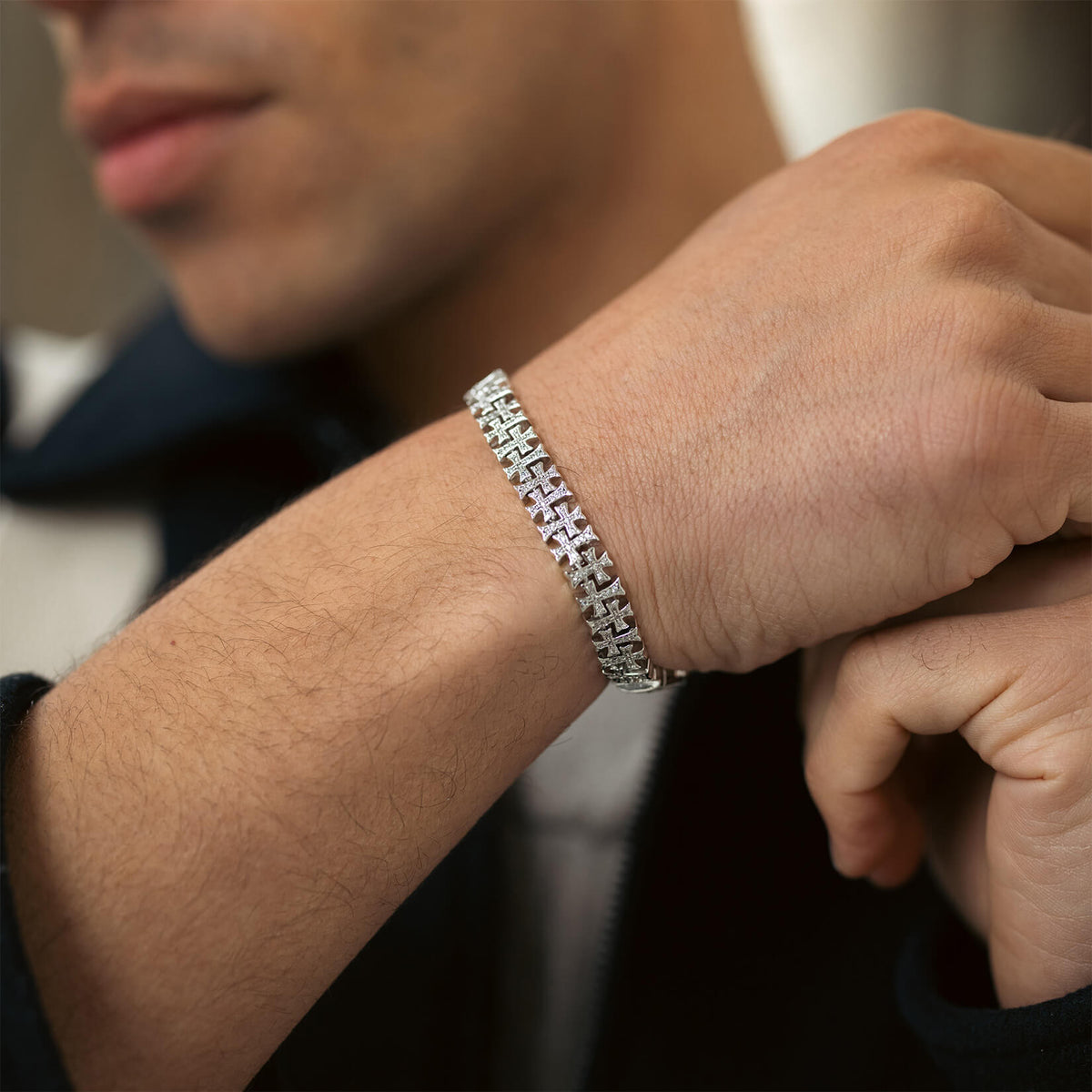 The Iced Creed Bracelet - Silver