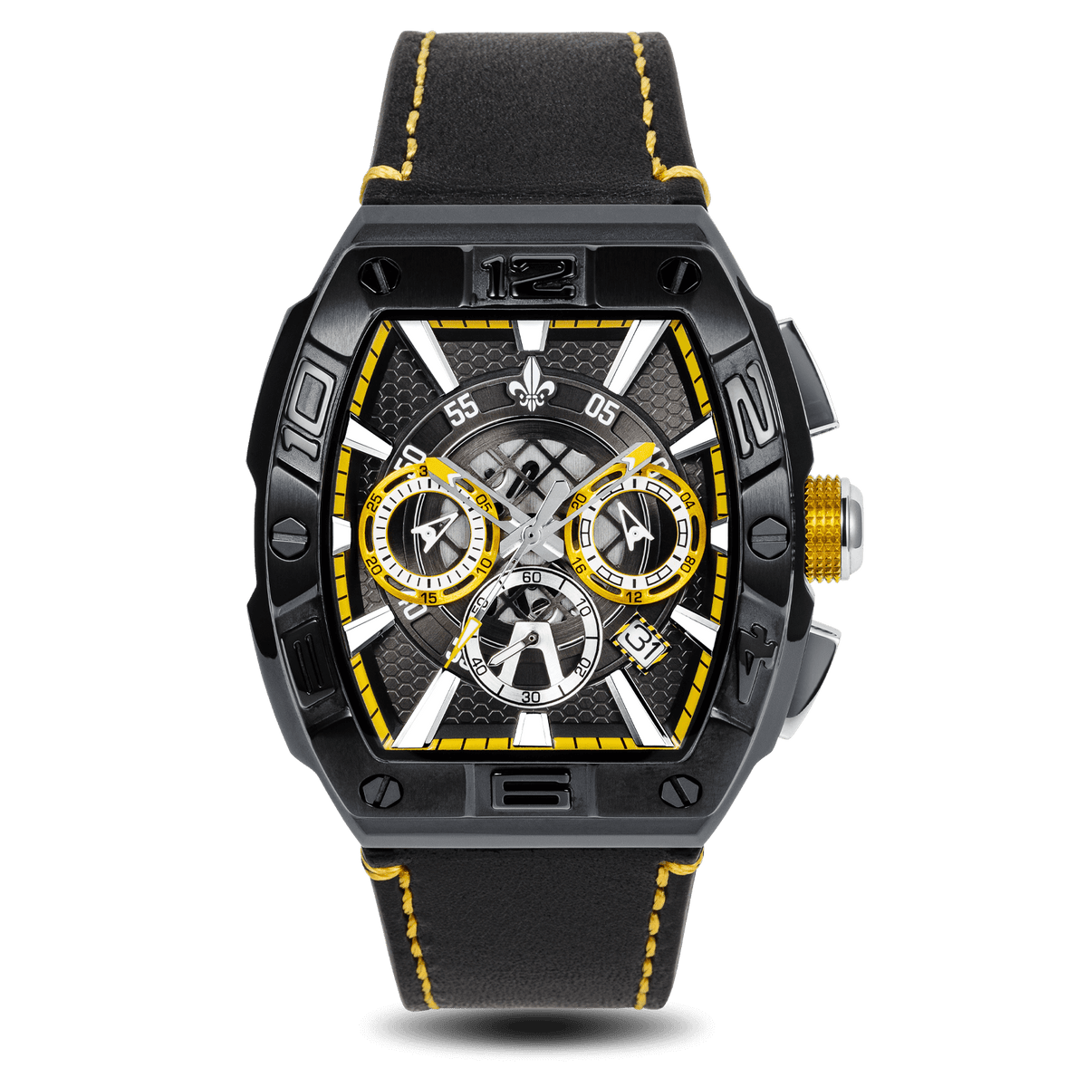 The Intrepid Chronograph - Black and Yellow, Ralph Christian watch