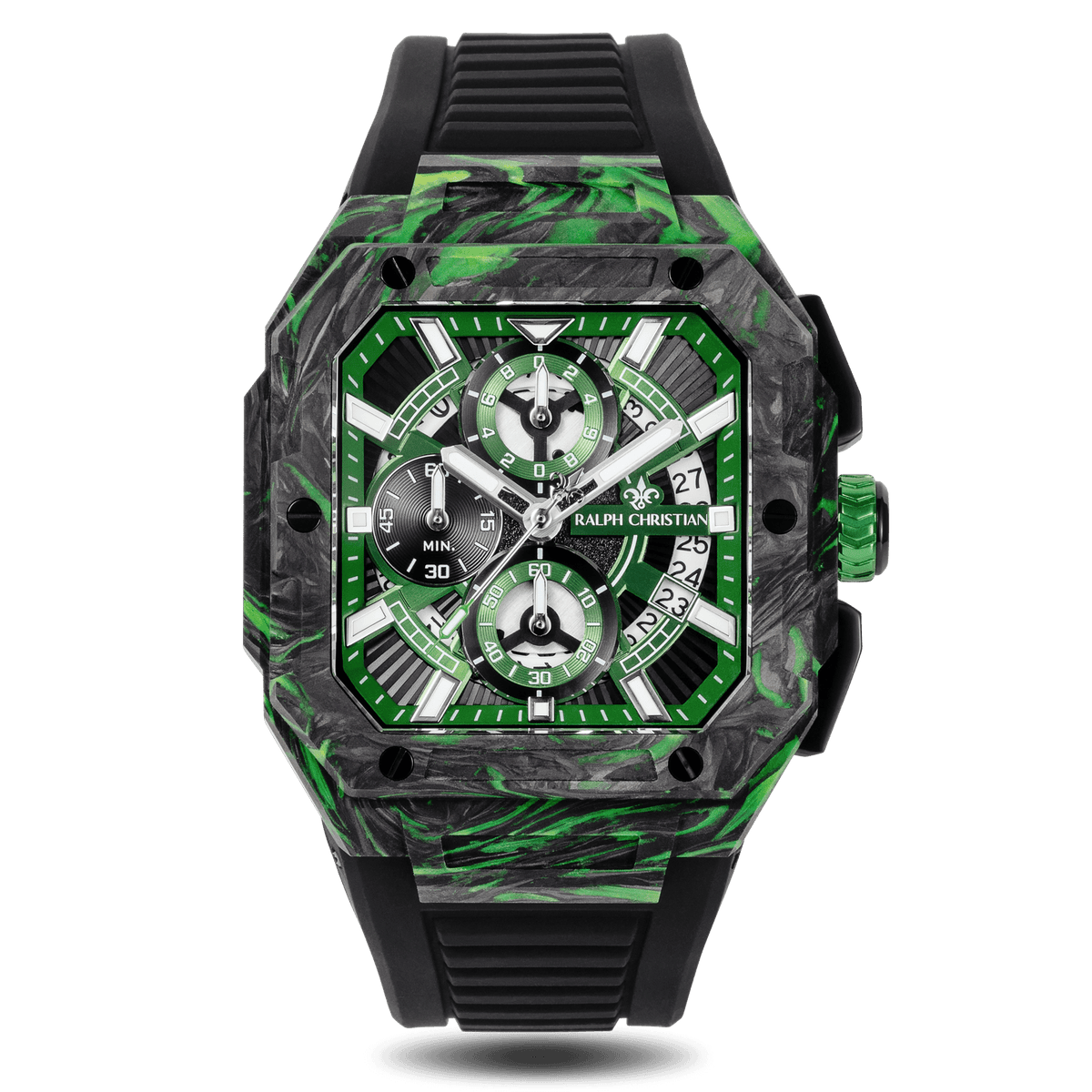 The Vanguard Carbon Chrono - Emerald Shadow, Ralph Christian chronograph watch