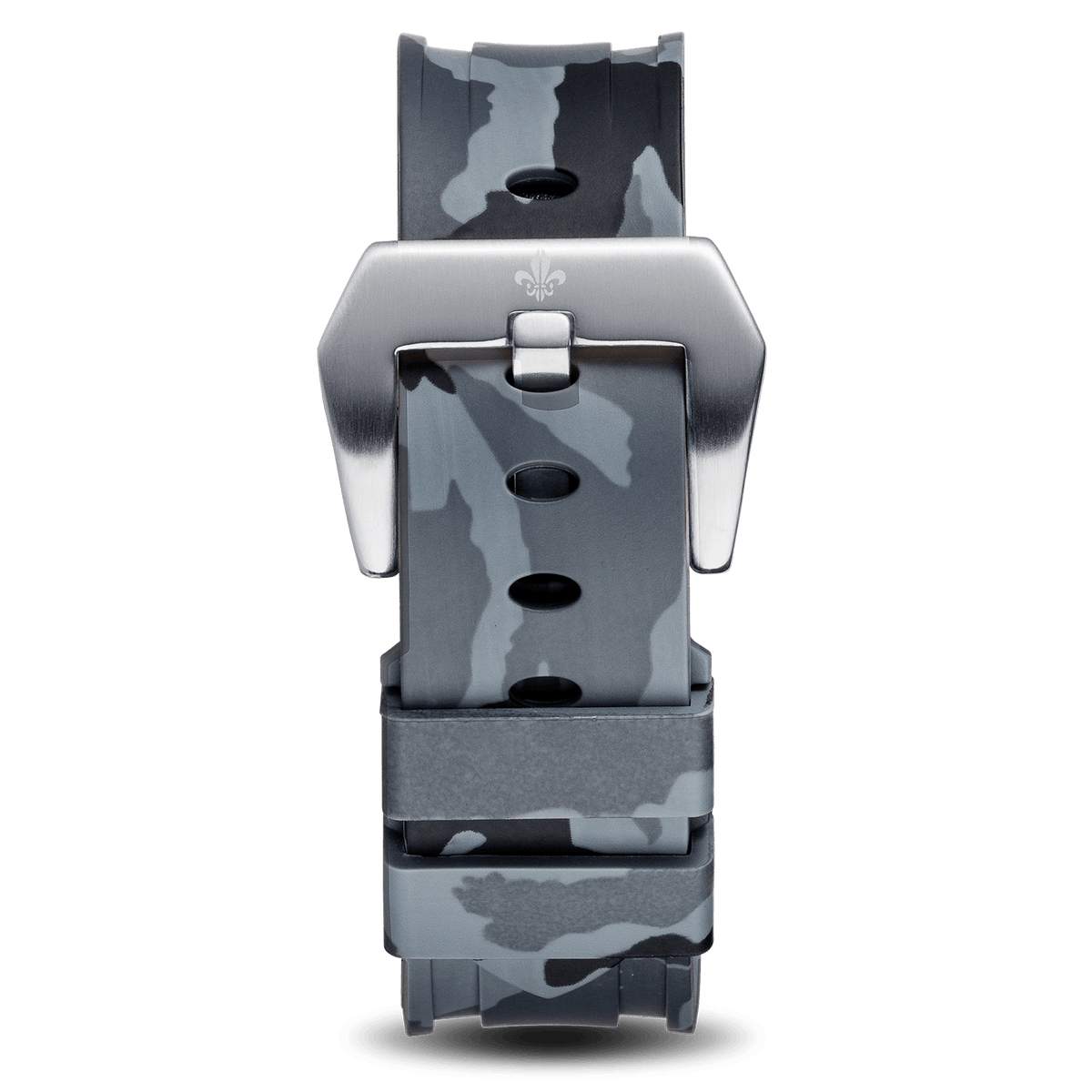 Grey Camo Strap With Silver Buckle, Ralph Christian watch strap