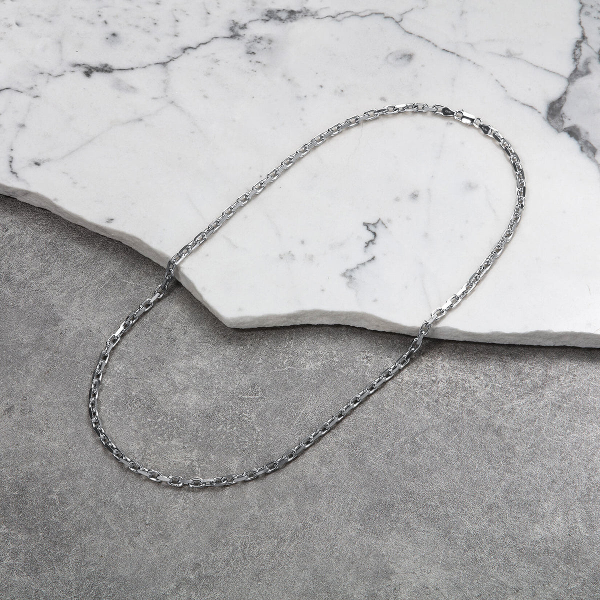 The Silver Anchor Necklace - Italian Collection