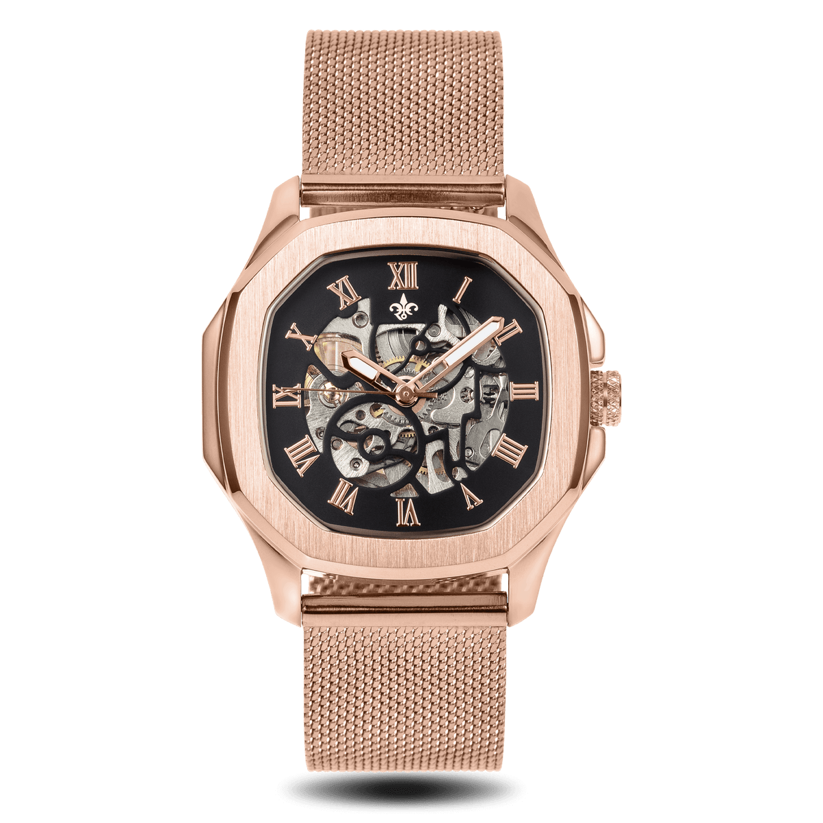 The Ava Automatic - Ladies - Rose Gold, Ralph Christian women's skeleton watch