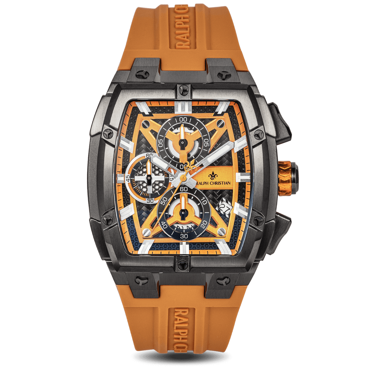 The Polaris Chrono - Neon Orange, Ralph Christian chronograph watch