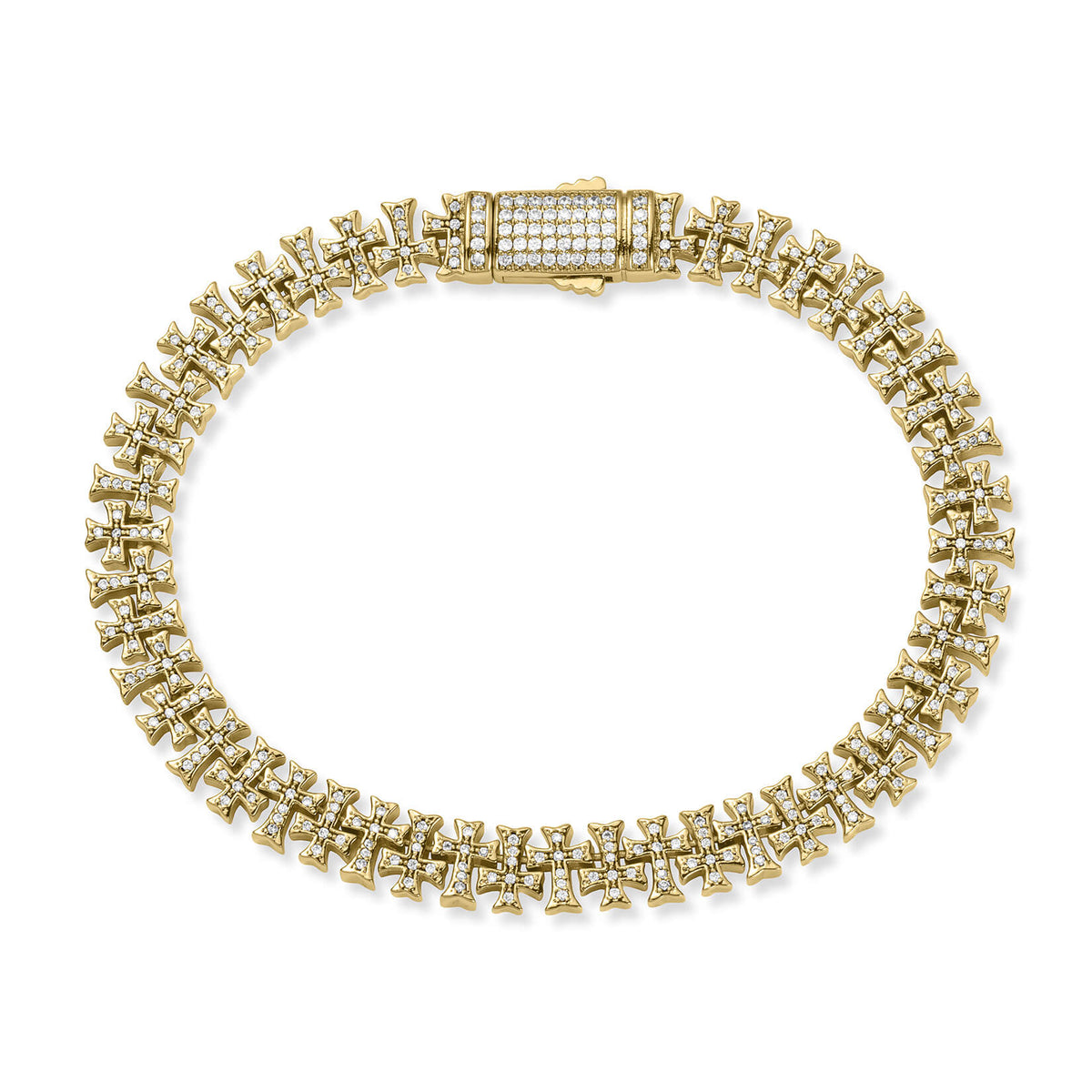 The Iced Creed Bracelet - Gold, Ralph Christian bracelet