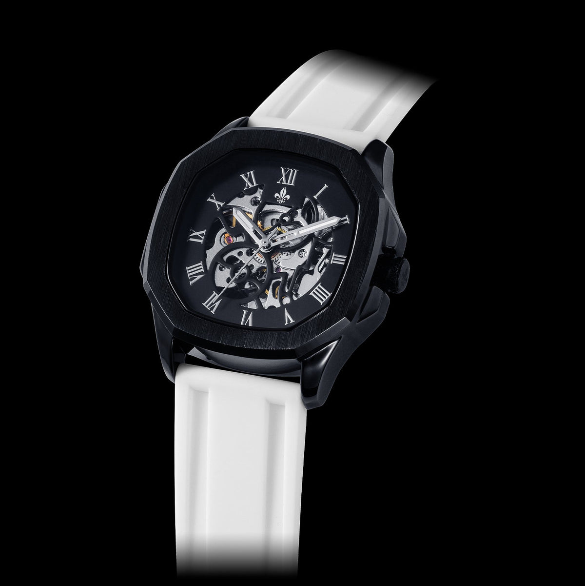 White Silicone Strap With Silver Buckle