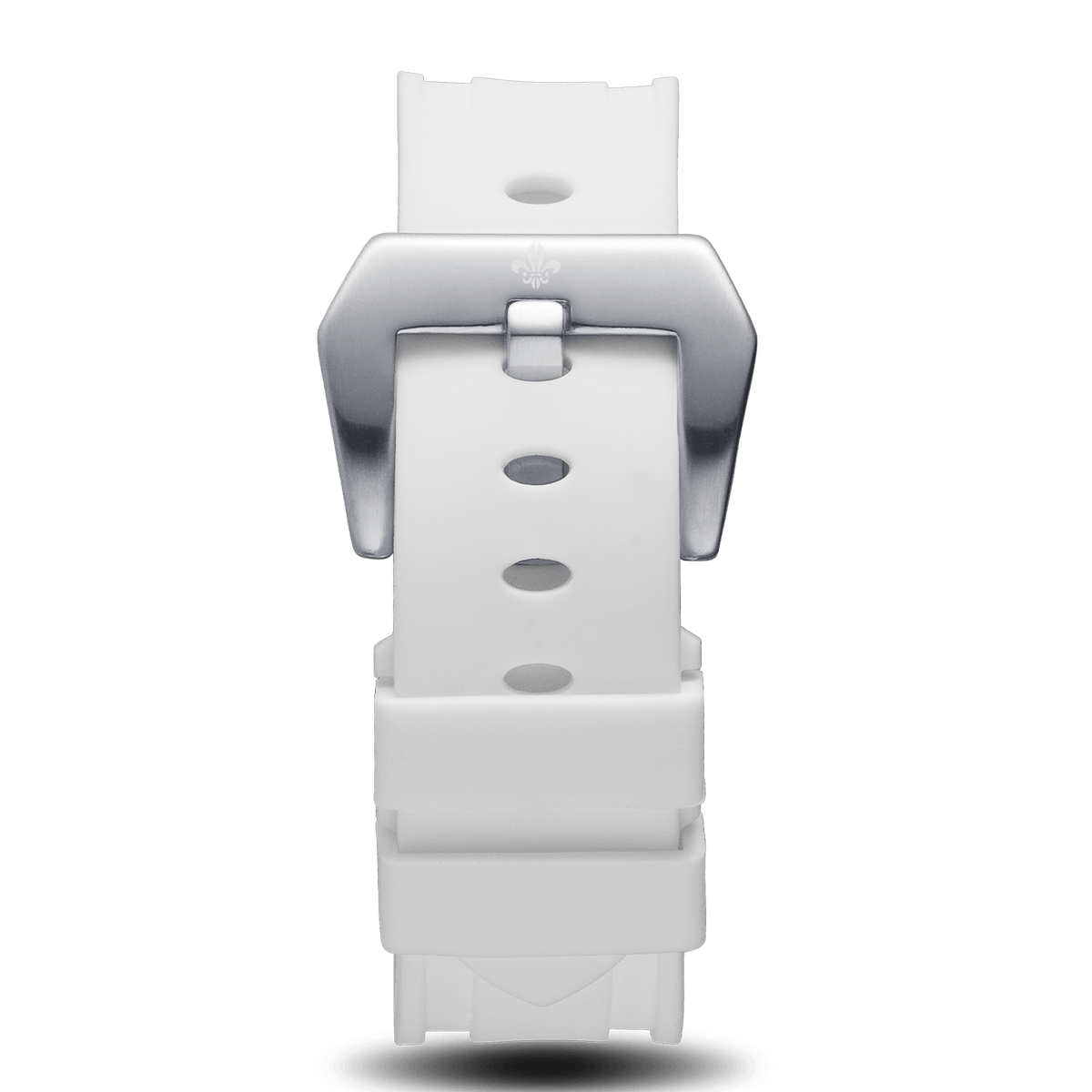 White Silicone Strap With Silver Buckle, Ralph Christian watch strap
